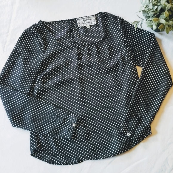 Pink Martini Tops - Pink Martini polka dot blouse